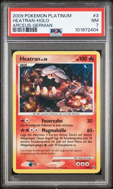 Heatran – Platinum: Arceus (Deutsch) – PSA 7 (POP 2)