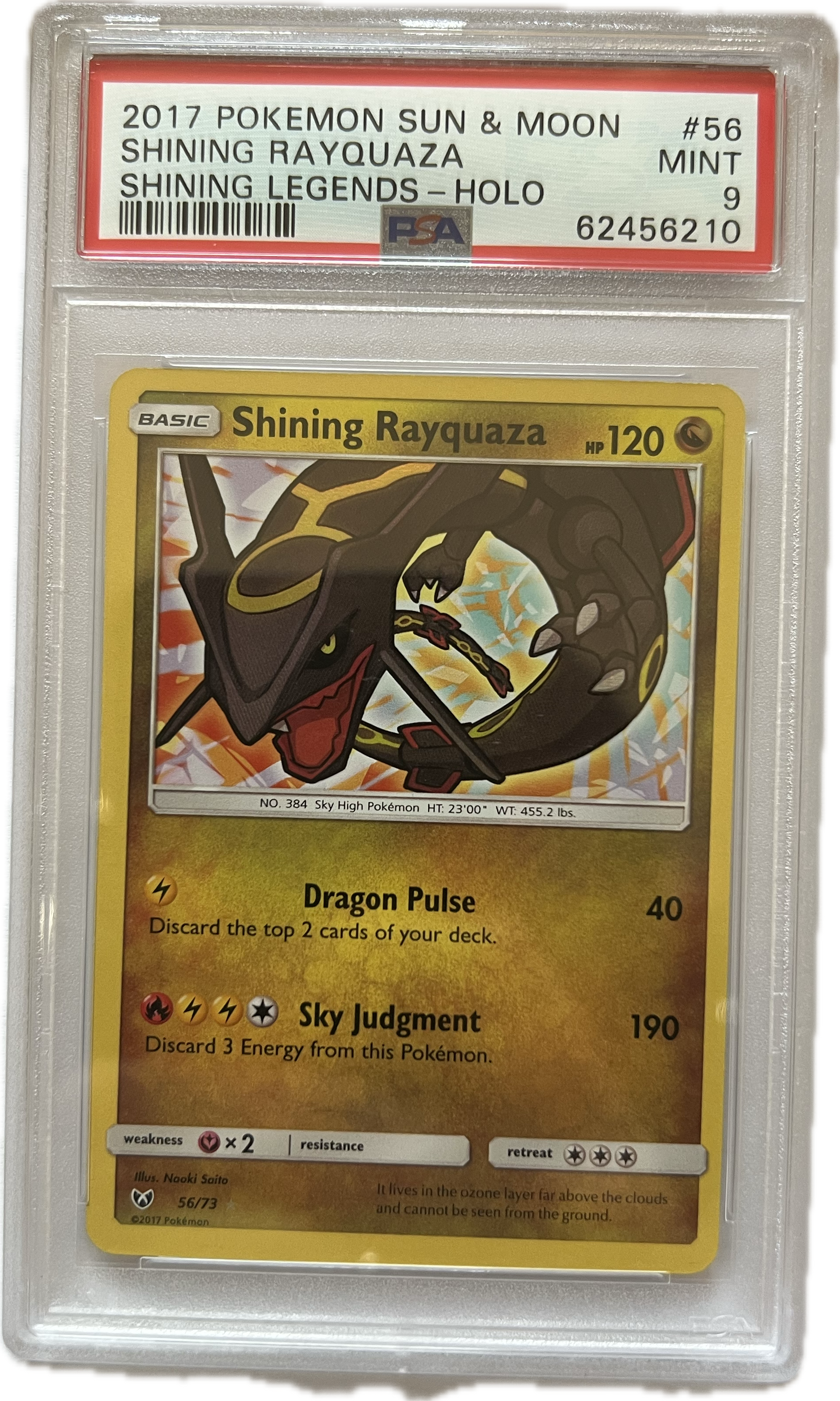Schimmerndes Rayquaza – Shining Legends (Englisch) – PSA 9