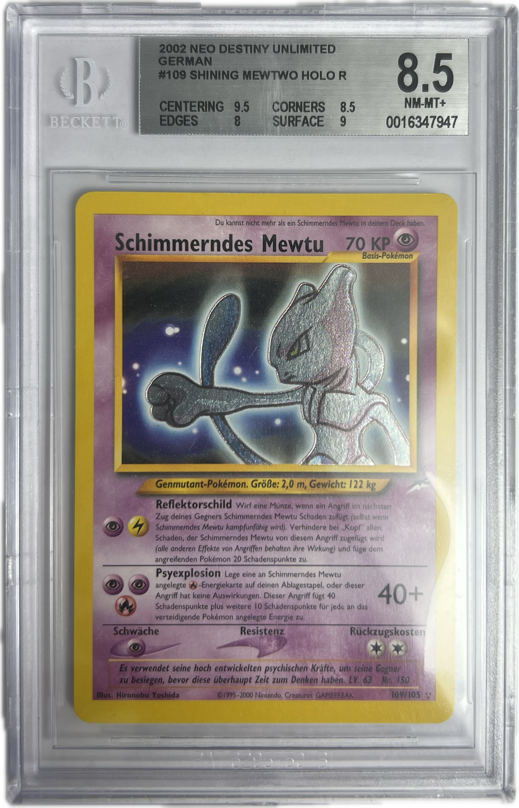 Schimmerndes Mewtu – Neo Destiny (Deutsch) – BGS 8.5